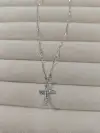 Influential new silver necklace, light luxury and elegant cross S925 silver necklace details Picture